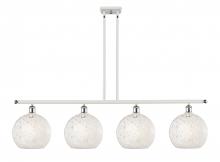 Innovations Lighting 516-4I-WPC-G1216-10WM - White Mouchette - 4 Light - 48 inch - White Polished Chrome - Stem Hung - Island Light