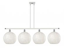 Innovations Lighting 516-4I-WPC-G1216-12WM - White Mouchette - 4 Light - 50 inch - White Polished Chrome - Stem Hung - Island Light