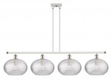 Innovations Lighting 516-4I-WPC-G555-12CL - Ithaca - 4 Light - 50 inch - White Polished Chrome - Cord hung - Island Light