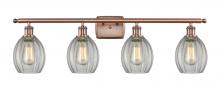  516-4W-AC-G82 - Eaton - 4 Light - 36 inch - Antique Copper - Bath Vanity Light