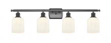  516-4W-OB-G559-5GWH - Bridal Veil - 4 Light - 35 inch - Oil Rubbed Bronze - Bath Vanity Light