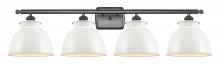  516-4W-OB-M14-W - Adirondack - 4 Light - 38 inch - Oil Rubbed Bronze - Bath Vanity Light