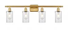  516-4W-SG-G804 - Clymer - 4 Light - 34 inch - Satin Gold - Bath Vanity Light