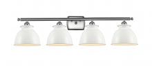 Innovations Lighting 516-4W-SN-M14-W - Adirondack - 4 Light - 38 inch - Brushed Satin Nickel - Bath Vanity Light