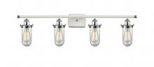 Innovations Lighting 516-4W-WPC-CE231-CL - Kingsbury - 4 Light - 34 inch - White Polished Chrome - Bath Vanity Light