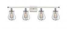  516-4W-WPC-CE513 - Muselet - 4 Light - 36 inch - White Polished Chrome - Bath Vanity Light