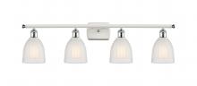 Innovations Lighting 516-4W-WPC-G441 - Brookfield - 4 Light - 36 inch - White Polished Chrome - Bath Vanity Light