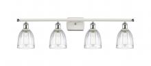 Innovations Lighting 516-4W-WPC-G442 - Brookfield - 4 Light - 36 inch - White Polished Chrome - Bath Vanity Light