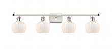 Innovations Lighting 516-4W-WPC-G91-LED - Fenton - 4 Light - 37 inch - White Polished Chrome - Bath Vanity Light