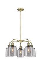  516-5CR-AB-G558-6SM - Bella - 5 Light - 24 inch - Antique Brass - Chandelier