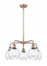 Innovations Lighting 516-5CR-AC-G362 - Waverly - 5 Light - 24 inch - Antique Copper - Chandelier