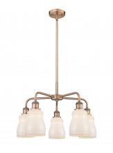  516-5CR-AC-G391 - Ellery - 5 Light - 23 inch - Antique Copper - Chandelier