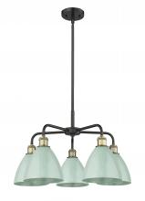 Innovations Lighting 516-5CR-BAB-MBD-75-SF - Plymouth - 5 Light - 26 inch - Black Antique Brass - Chandelier