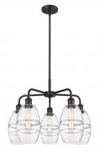 Innovations Lighting 516-5CR-BK-G557-6CL - Vaz - 5 Light - 24 inch - Matte Black - Chandelier