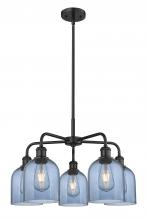 Innovations Lighting 516-5CR-BK-G558-6BL - Bella - 5 Light - 24 inch - Matte Black - Chandelier