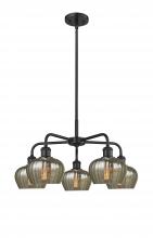 Innovations Lighting 516-5CR-BK-G96 - Fenton - 5 Light - 25 inch - Matte Black - Chandelier