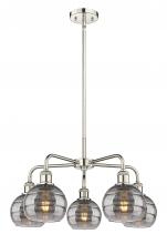 Innovations Lighting 516-5CR-PN-G556-6SM - Rochester - 5 Light - 24 inch - Polished Nickel - Chandelier