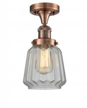 Innovations Lighting 517-1CH-AC-G142 - Chatham - 1 Light - 7 inch - Antique Copper - Semi-Flush Mount