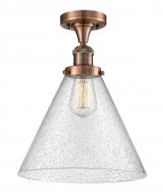 Innovations Lighting 517-1CH-AC-G44-L - Cone - 1 Light - 12 inch - Antique Copper - Semi-Flush Mount