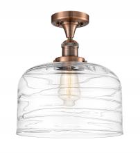 Innovations Lighting 517-1CH-AC-G713-L - Bell - 1 Light - 12 inch - Antique Copper - Semi-Flush Mount