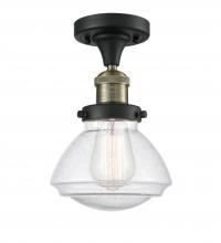 Innovations Lighting 517-1CH-BAB-G324-LED - Olean - 1 Light - 7 inch - Black Antique Brass - Semi-Flush Mount