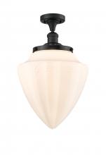  517-1CH-BK-G661-12-LED - Bullet - 1 Light - 12 inch - Matte Black - Semi-Flush Mount