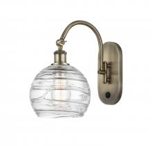  518-1W-AB-G1213-8 - Athens Deco Swirl - 1 Light - 8 inch - Antique Brass - Sconce