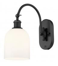 Innovations Lighting 518-1W-BK-G558-6GWH - Bella - 1 Light - 6 inch - Matte Black - Sconce