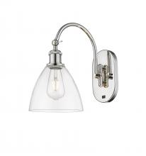 Innovations Lighting 518-1W-PN-GBD-752 - Bristol - 1 Light - 8 inch - Polished Nickel - Sconce