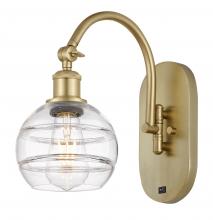 Innovations Lighting 518-1W-SG-G556-6CL - Rochester - 1 Light - 6 inch - Satin Gold - Sconce