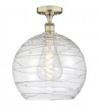 Innovations Lighting 616-1F-AB-G1213-14 - Athens Deco Swirl - 1 Light - 14 inch - Antique Brass - Semi-Flush Mount