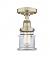  616-1F-AB-G182S - Canton - 1 Light - 5 inch - Antique Brass - Semi-Flush Mount