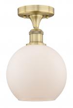 Innovations Lighting 616-1F-BB-G121-8 - Athens - 1 Light - 8 inch - Brushed Brass - Semi-Flush Mount