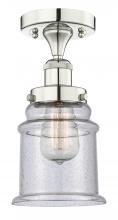 Innovations Lighting 616-1F-PN-G184 - Canton - 1 Light - 6 inch - Polished Nickel - Semi-Flush Mount