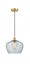 Innovations Lighting 616-1P-SG-G92-L - Fenton - 1 Light - 11 inch - Satin Gold - Cord hung - Mini Pendant