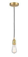  616-1P-SG - Edison - 1 Light - 2 inch - Satin Gold - Cord hung - Mini Pendant