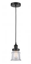 Innovations Lighting 616-1PH-BK-G182S - Canton - 1 Light - 5 inch - Matte Black - Cord hung - Mini Pendant