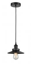  616-1PH-BK-M6-BK - Edison - 1 Light - 8 inch - Matte Black - Mini Pendant