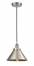 Innovations Lighting 616-1PH-SN-M10-SN - Briarcliff - 1 Light - 10 inch - Brushed Satin Nickel - Cord hung - Mini Pendant