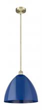  616-1S-AB-MBD-16-BL-LED - Plymouth - 1 Light - 16 inch - Antique Brass - Cord hung - Mini Pendant