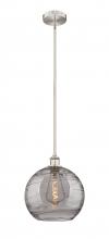 Innovations Lighting 616-1S-SN-G1213-12SM - Athens Deco Swirl - 1 Light - 12 inch - Brushed Satin Nickel - Cord hung - Mini Pendant