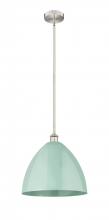  616-1S-SN-MBD-16-SF-LED - Plymouth - 1 Light - 16 inch - Brushed Satin Nickel - Cord hung - Mini Pendant