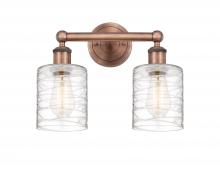 Innovations Lighting 616-2W-AC-G1113 - Cobbleskill - 2 Light - 14 inch - Antique Copper - Bath Vanity Light