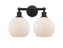 Innovations Lighting 616-2W-BK-G121-8 - Athens - 2 Light - 17 inch - Matte Black - Bath Vanity Light