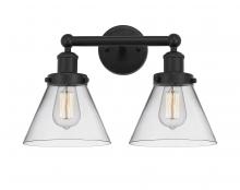  616-2W-BK-G42 - Cone - 2 Light - 17 inch - Matte Black - Bath Vanity Light