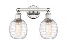  616-2W-PN-G1013 - Belfast - 2 Light - 15 inch - Polished Nickel - Bath Vanity Light