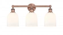  616-3W-AC-G558-6GWH - Bella - 3 Light - 24 inch - Antique Copper - Bath Vanity Light