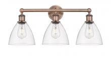  616-3W-AC-GBD-752 - Bristol - 3 Light - 26 inch - Antique Copper - Bath Vanity Light