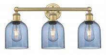  616-3W-BB-G558-6BL - Bella - 3 Light - 24 inch - Brushed Brass - Bath Vanity Light