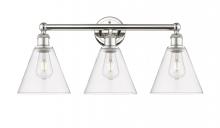  616-3W-PN-GBC-82 - Berkshire - 3 Light - 26 inch - Polished Nickel - Bath Vanity Light